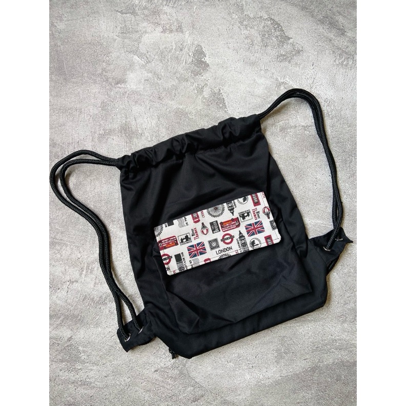 KODE J16V String Bag  Tas Serut  Tas Sumbu Distro Bali