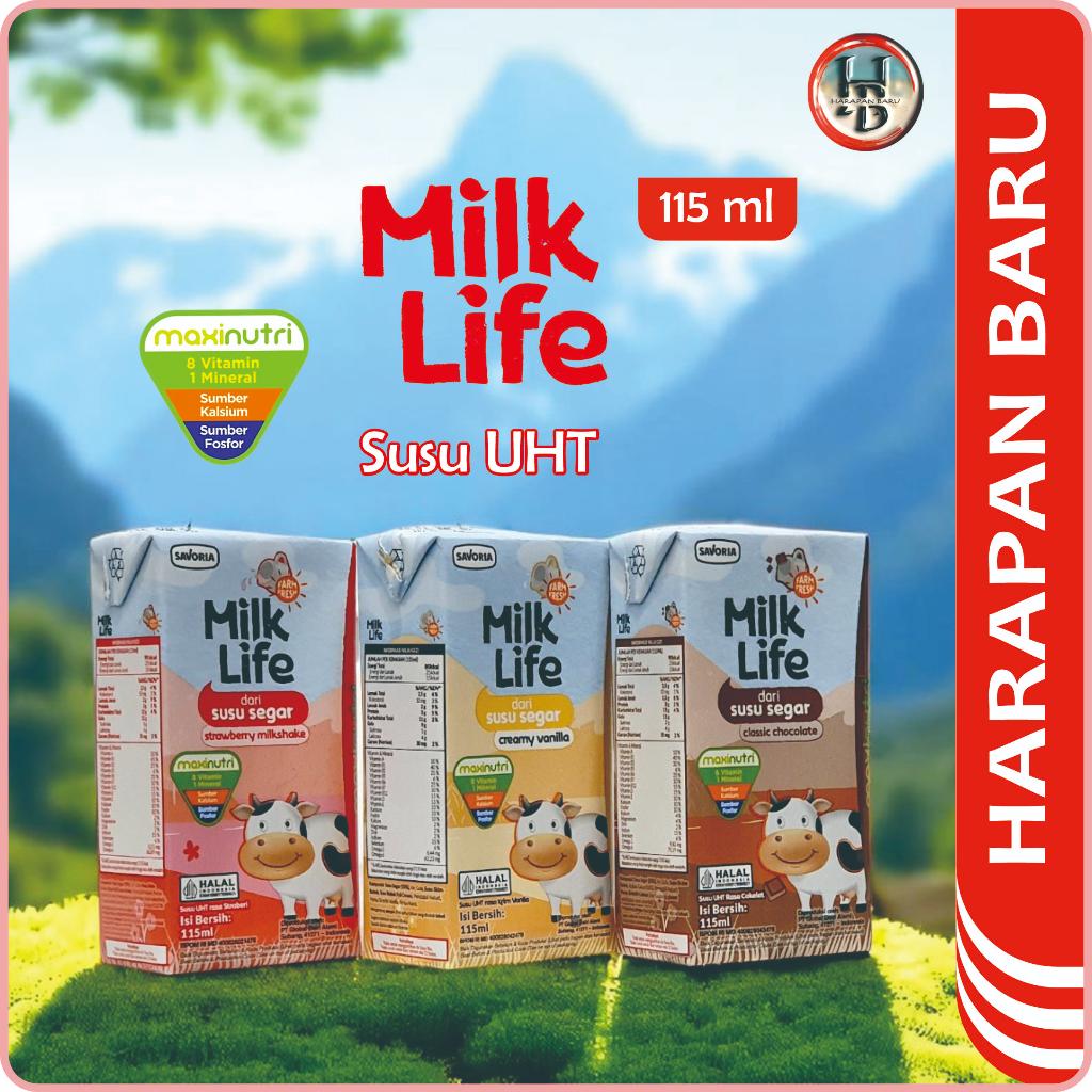 

MILK LIFE UHT Kids - Susu UHT Kemasan 115 ml - Coklat Vanilla Strawberry