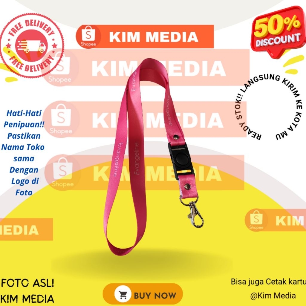 

Tali id card Evangeline / Lanyard idcard Evangeline / Tali Kalung Evangeline / Gantungan Evangeline Harga Grosir Anti Luntur