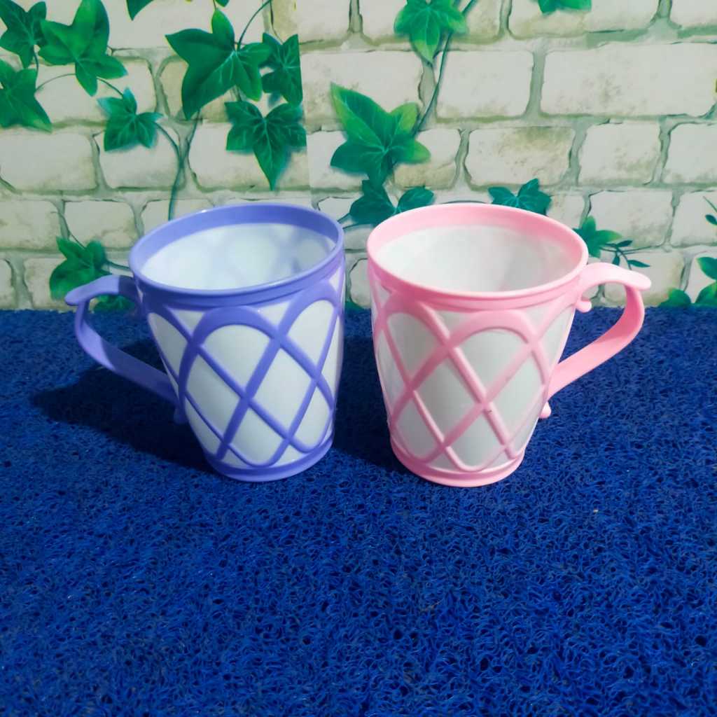Gelas cangkir SAFIR Plastik Tebal/ Gelas teh / es / susu / jus / Gelas plastik / Gelas murah / Souve