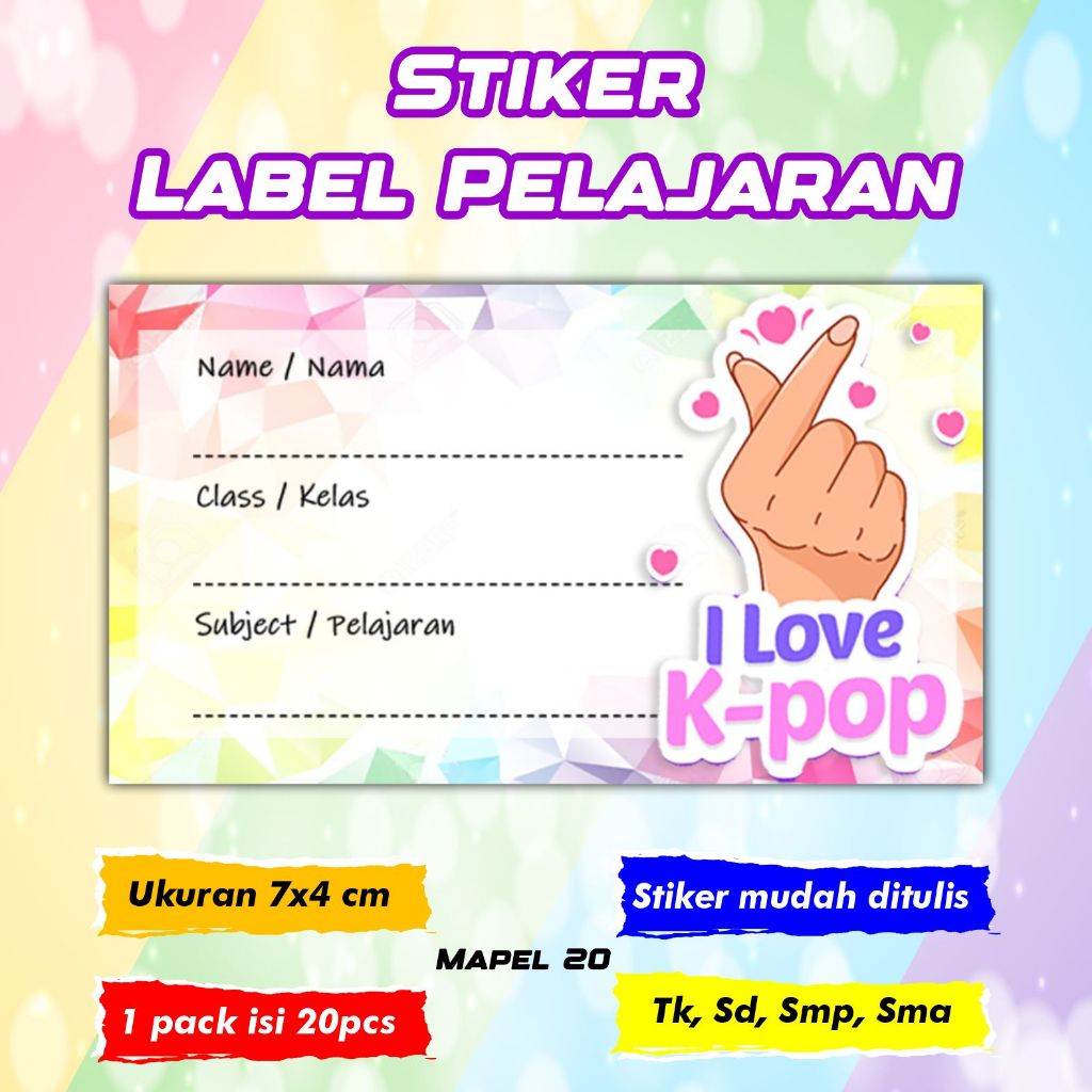 

Stiker Label Pelajaran Nama Kelas Karakter