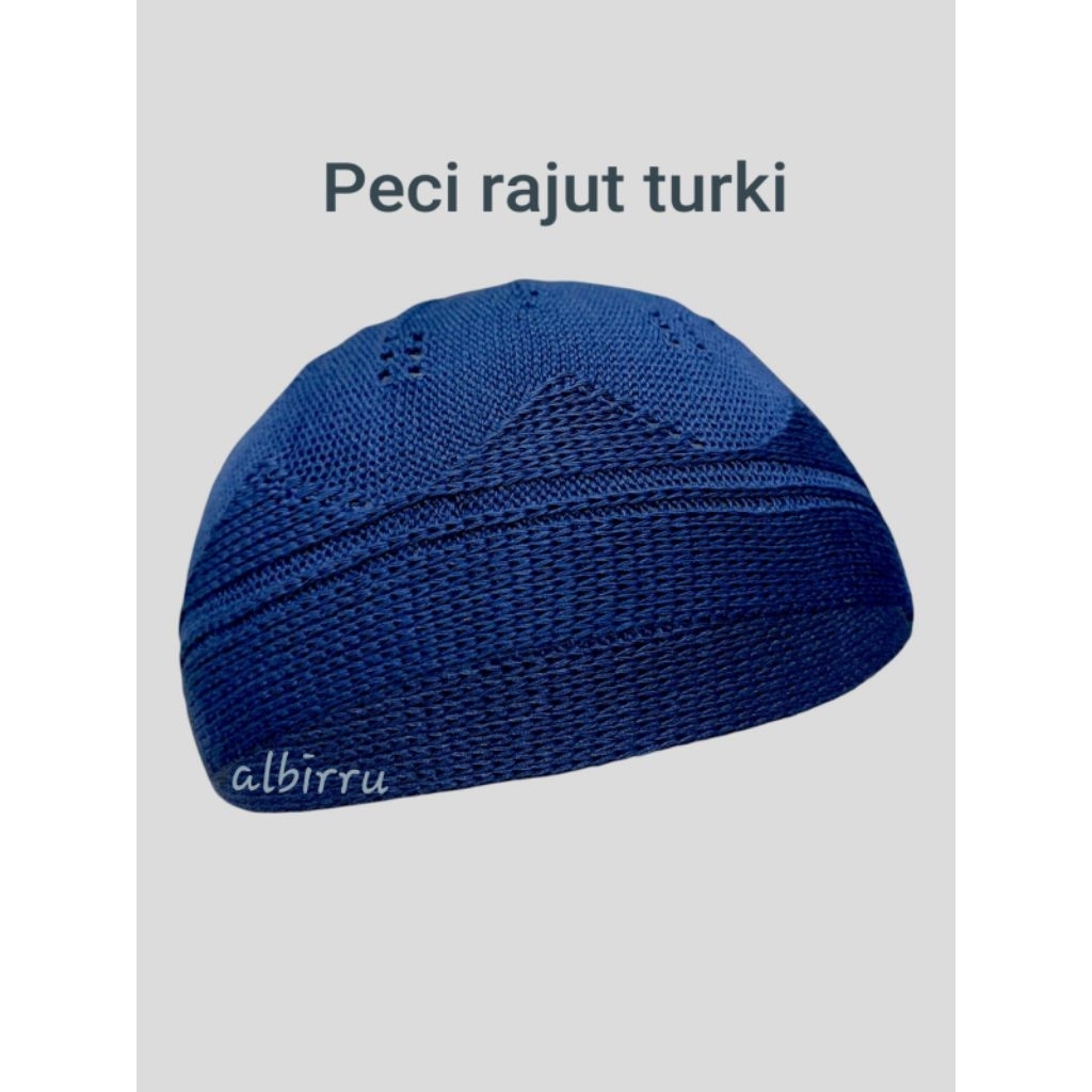 Albirru - Kopiah Rajut Turki Dewasa Peci Sholat Peci Rajut Turki Peci Dewasa Banyak Pilihan Warna