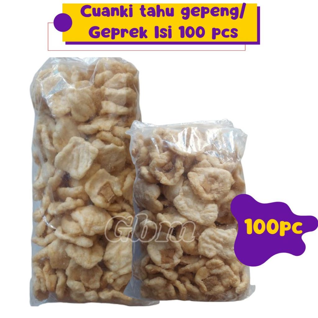 

Cuanki tahu geprek isi 100pcs cuanki tahu gepeng toping seblak baso aci