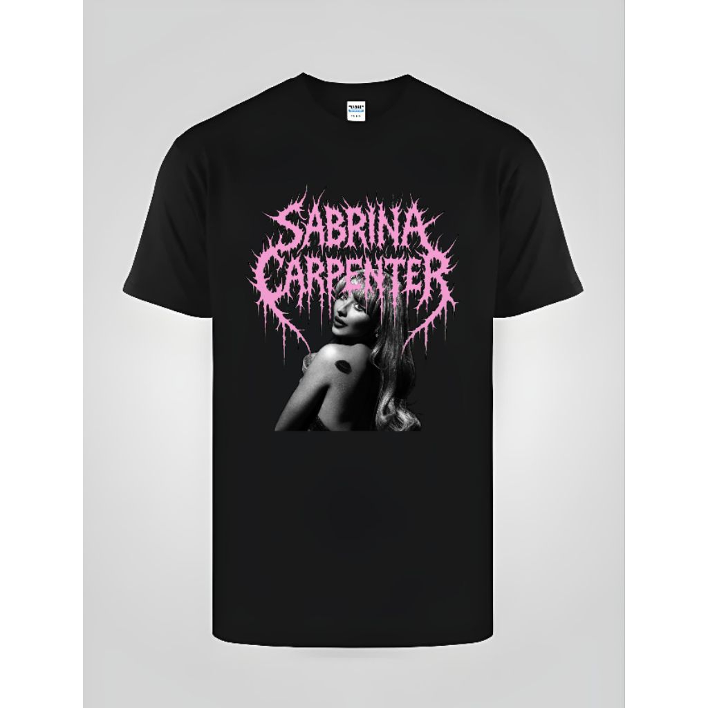 KAOS TSHIRT BOOTLEG SABRINA CARPENTER METAL FONT