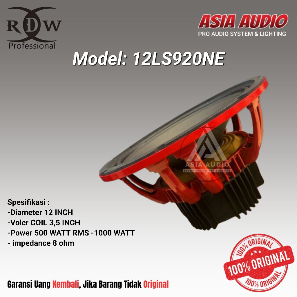 SPEAKER COMPONENT RDW 12LS920NE
