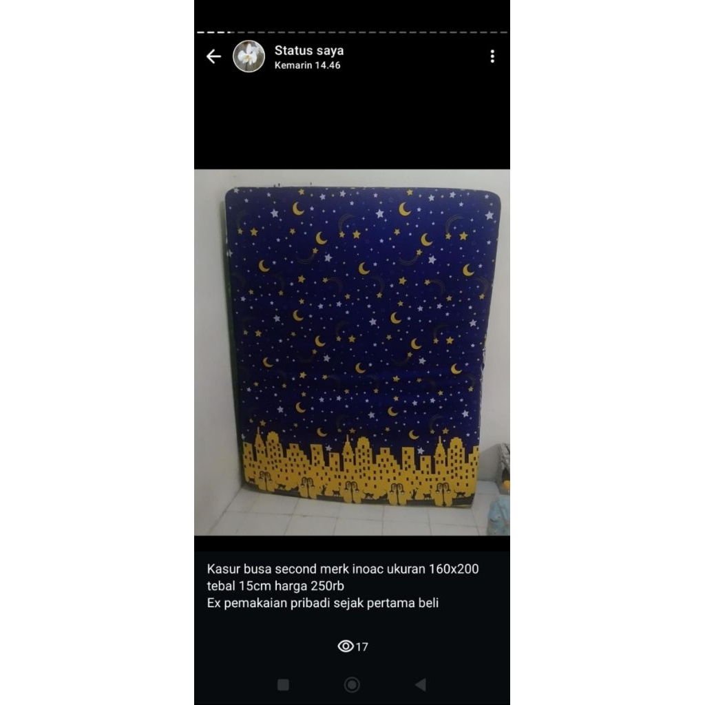 Kasur Busa Inoac Second uk.160x200 tebal 15cm