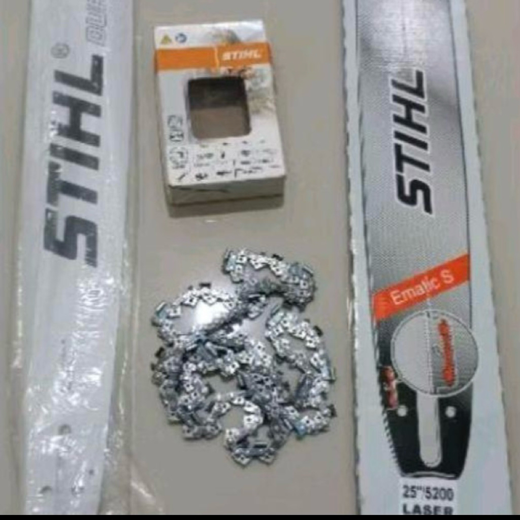 1set BAR BAJA 25inch + RANTAI 42T chainsaw MS381/MS382 original STIHL GERMANY