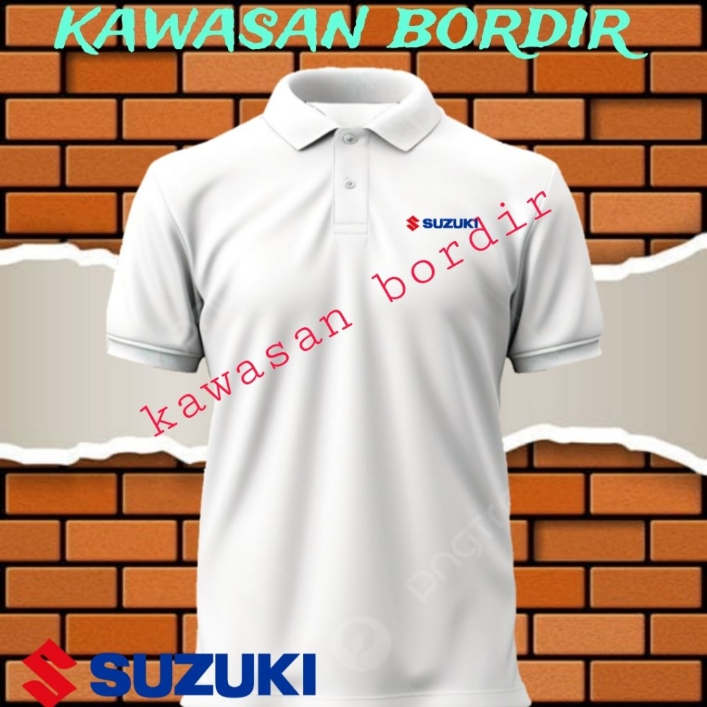 Terbaru polo shirt Suzuki kaos Suzuki baju Suzuki kaos Suzuki full bordir bisa custom logo ...