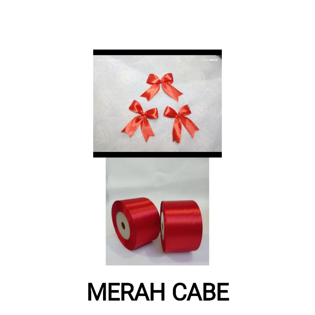 

pita satin siap pakai ukuran pita 2cm | pita satin siap pakai untuk hampers mini, parcel kini, buket mini dll