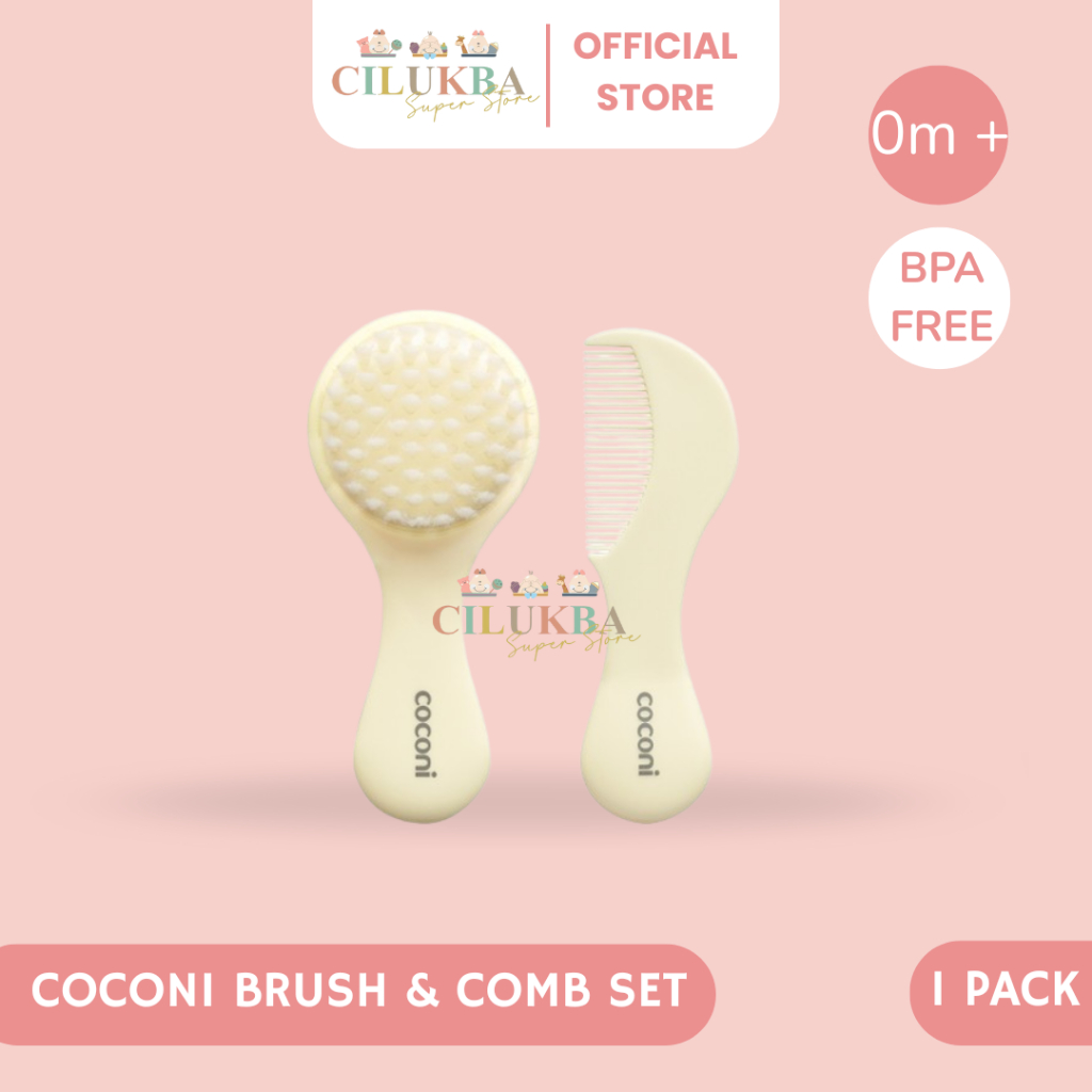 COCONI BABY BRUSH & COMB SET | SISIR BAYI | SISIR LEMBUT | SISIR