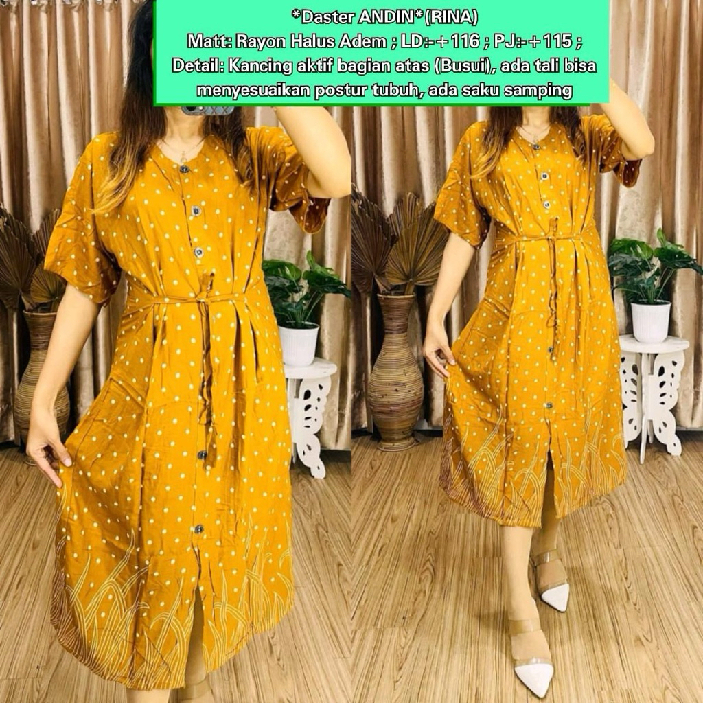 Daster Andin Renita / Daster Andin Motif / Daster Andin Rayon / Daster BUSUI / Daster Rayon Premium 