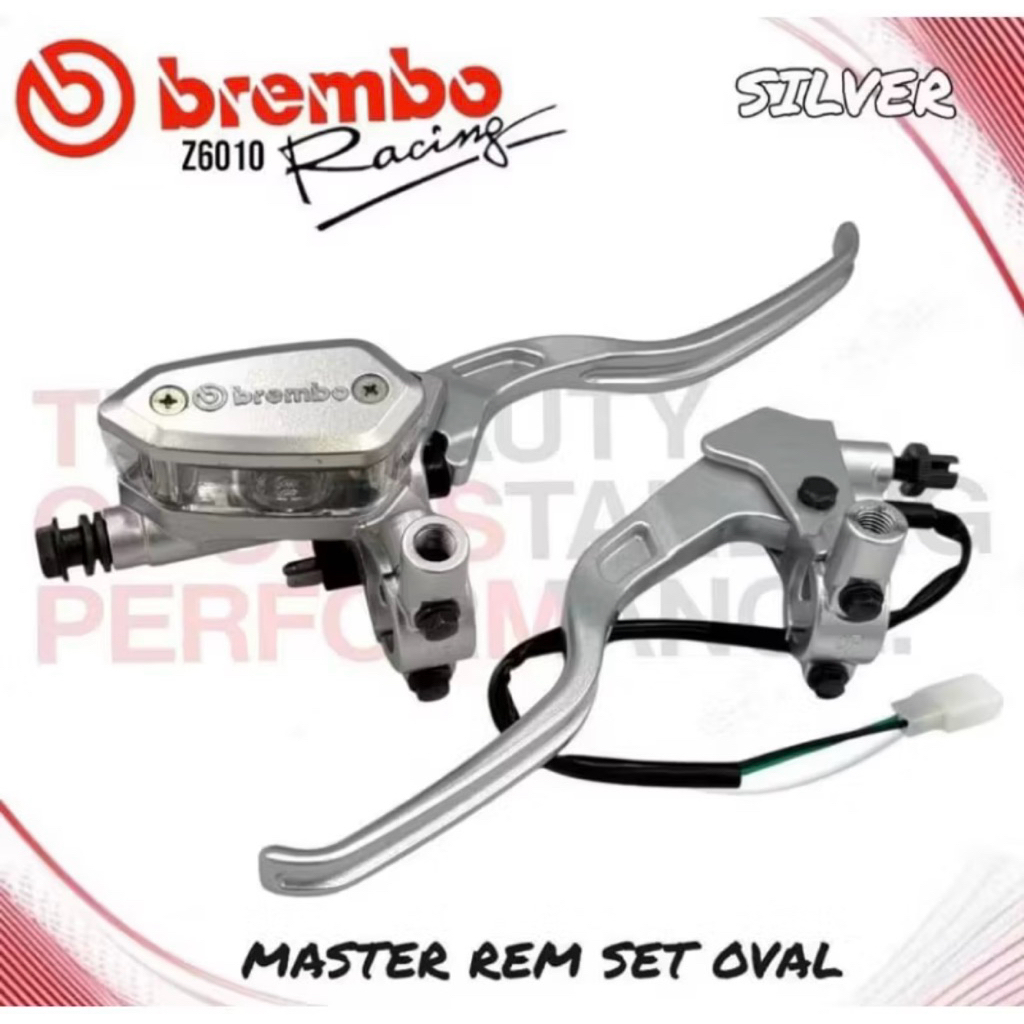 HANDLE REM BREMBO TABUNG OVAL SILVER IMPORT MASTER REM BREMBO IMPORT UNIVERSAL