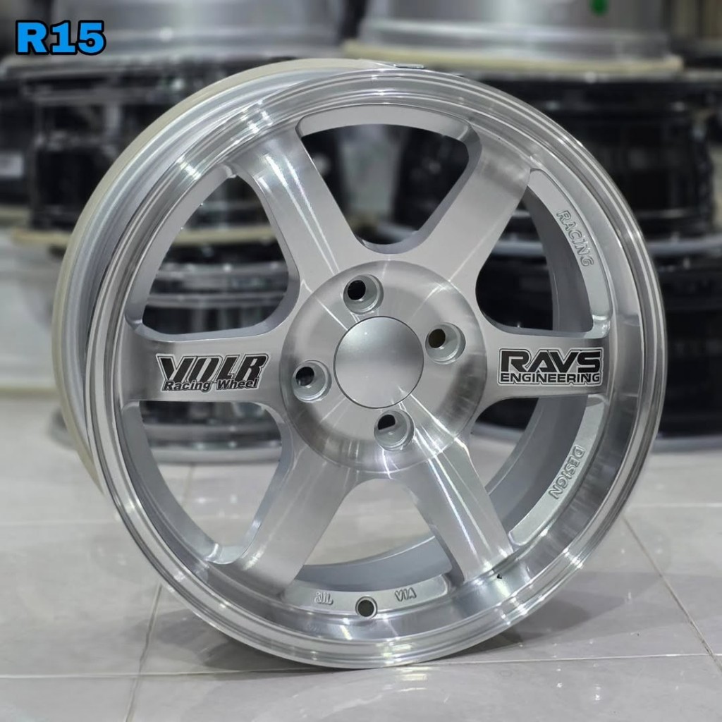 velg mobil r15 VOLKRAYS TE37 lebar 7 et 42 velg racing ring 15 brio mobilio vios sigra agya