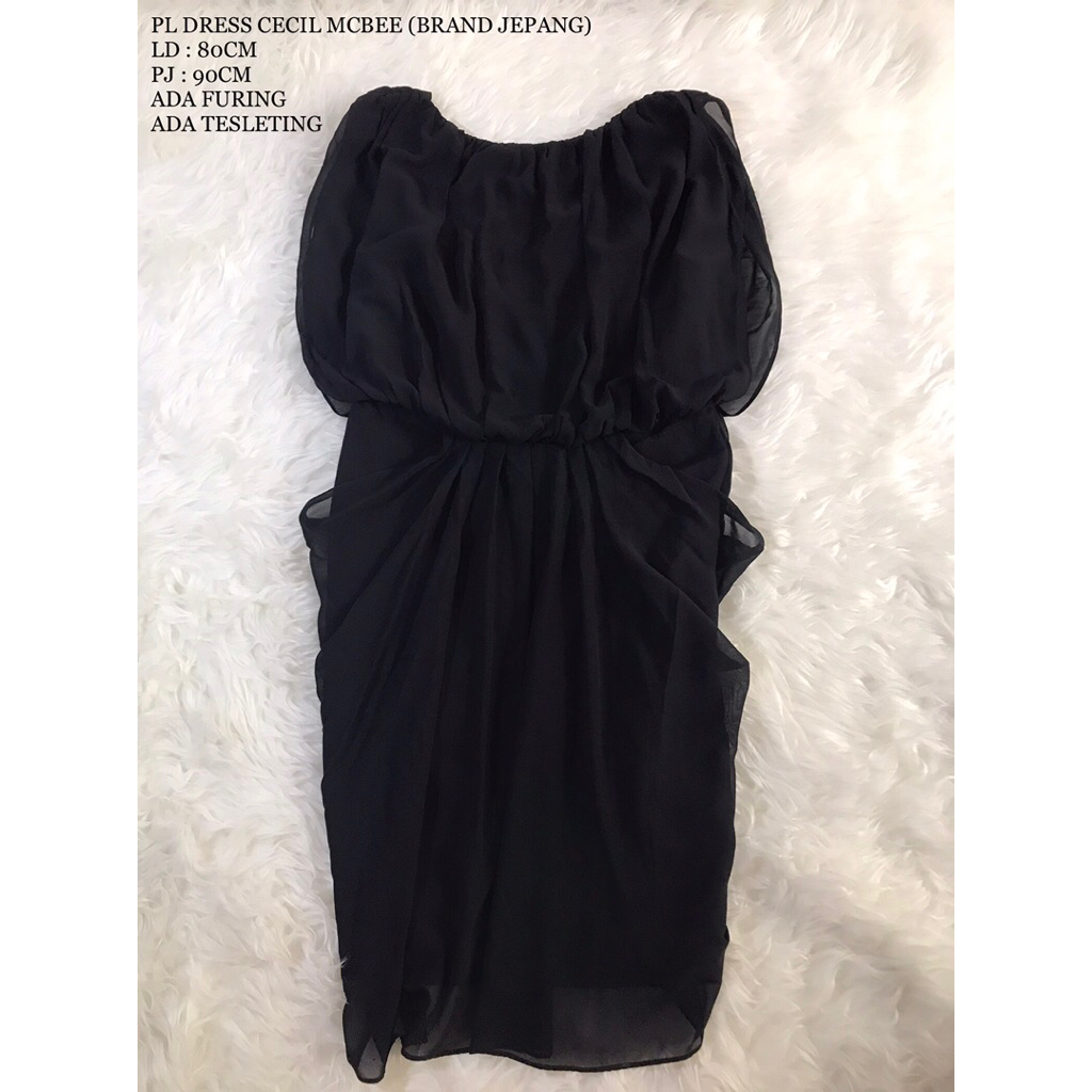 PRELOVED DRESS HITAM CECIL MCBEE BRAND JEPANG | AGEJO GYARU VINTAGE DRESS PARTY DRESS KAWAI KUMIKYOK