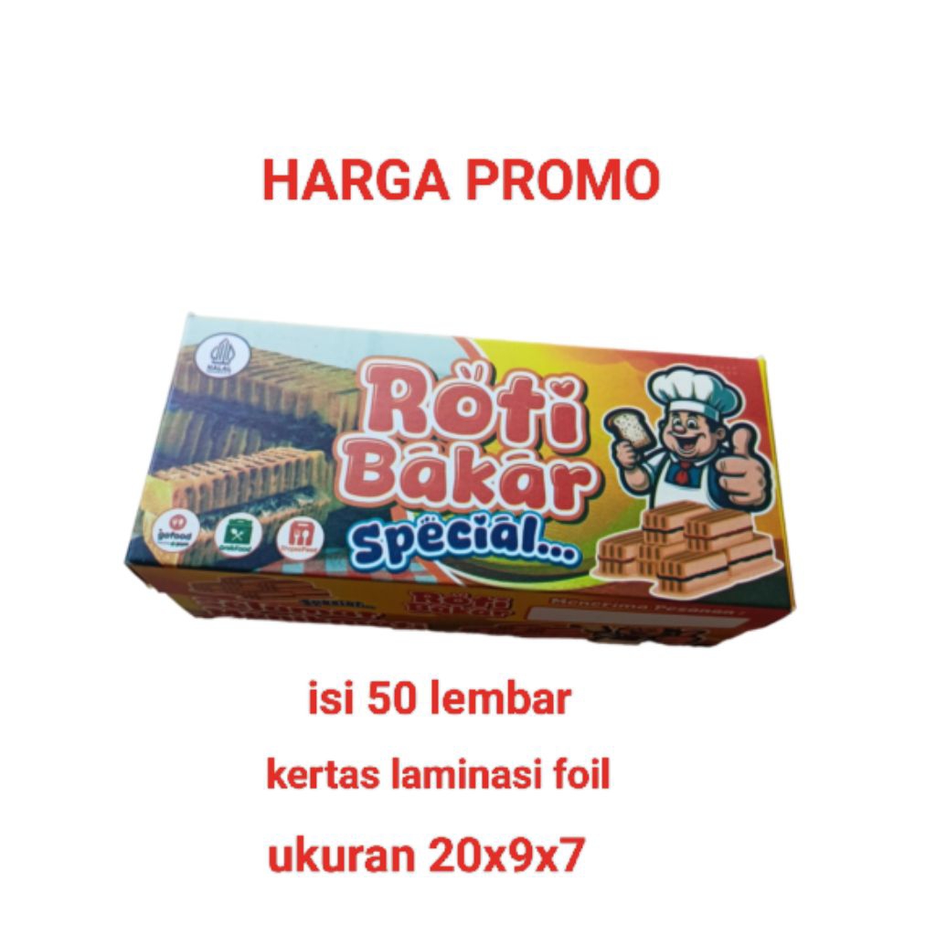 

Dus Roti Bakar bandung / kotak roti bakar bandung / kemasan roti bakar