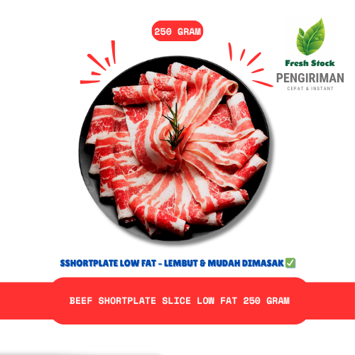 

BEEF SHORTPLATE SLICE LOW FAT 250 GRAM | FreshStock