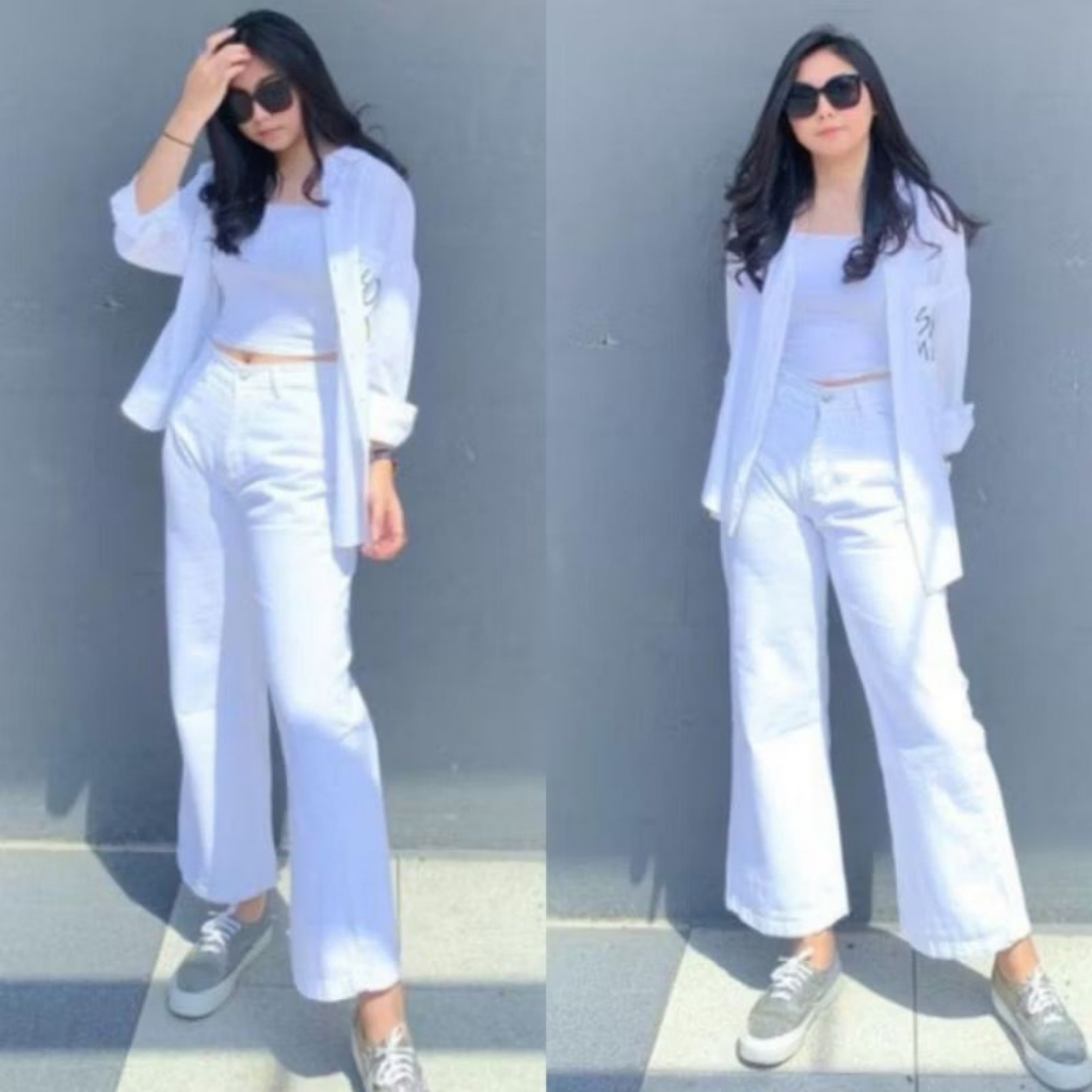 WINS CLOTH Celana Jeans Wanita Dewasa Fir 85 Kg Size Jumbo Dan Super Jumbo Kulot Mozza Pant Korean S