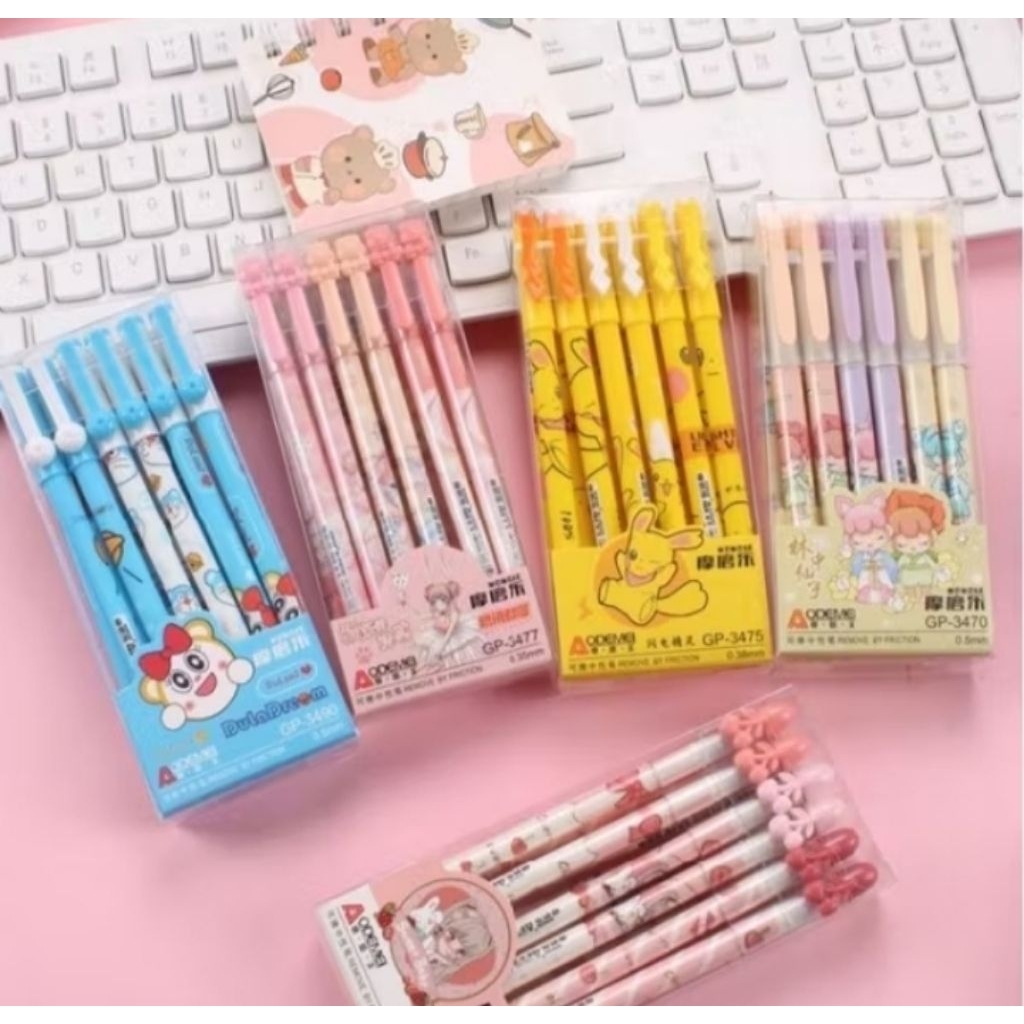 

12 pcs | Pen Gel bisa di hapus/ Pulpen Erasable Fancy Lucu