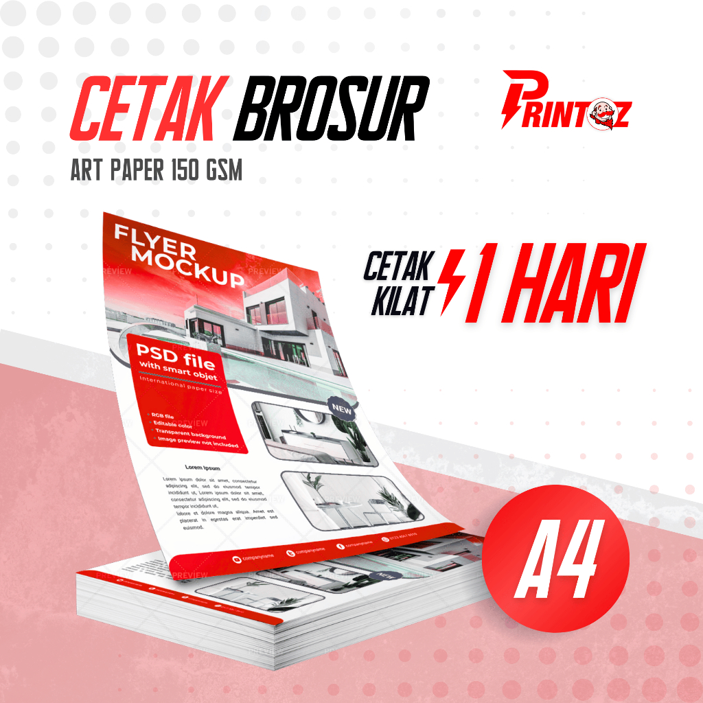 

NEW! CETAK BROSUR A4 CETAK FLYER CUSTOM BROSUR A4 CUSTOM FLYER A4 2 SISI 1 SISI CETAK EXPRESS [100%