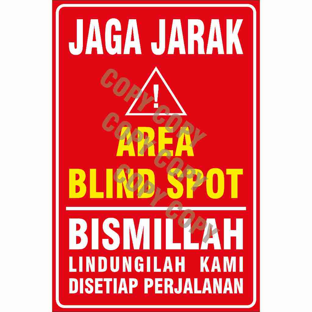 

STIKER JAGA JARAK BLIND SPOT