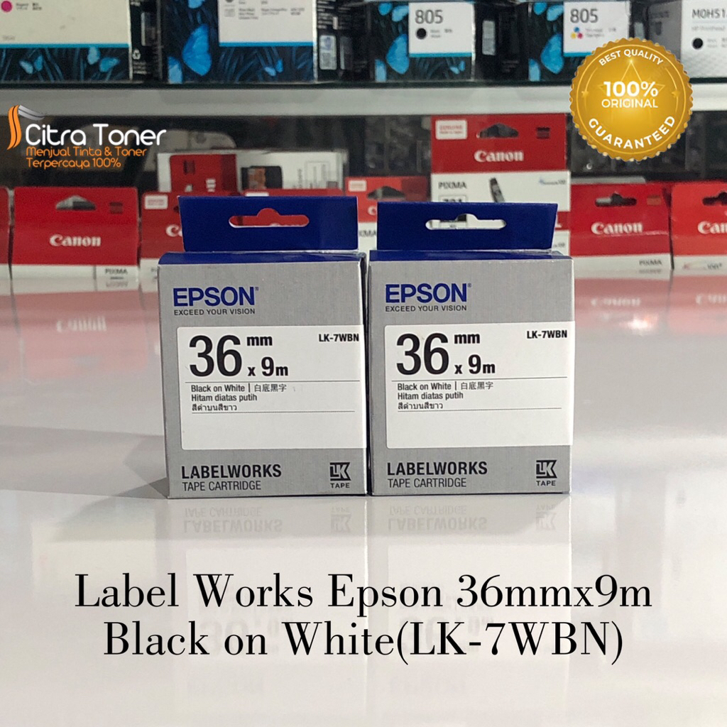 

Labelworks Tape Epson 36mm Black on White original