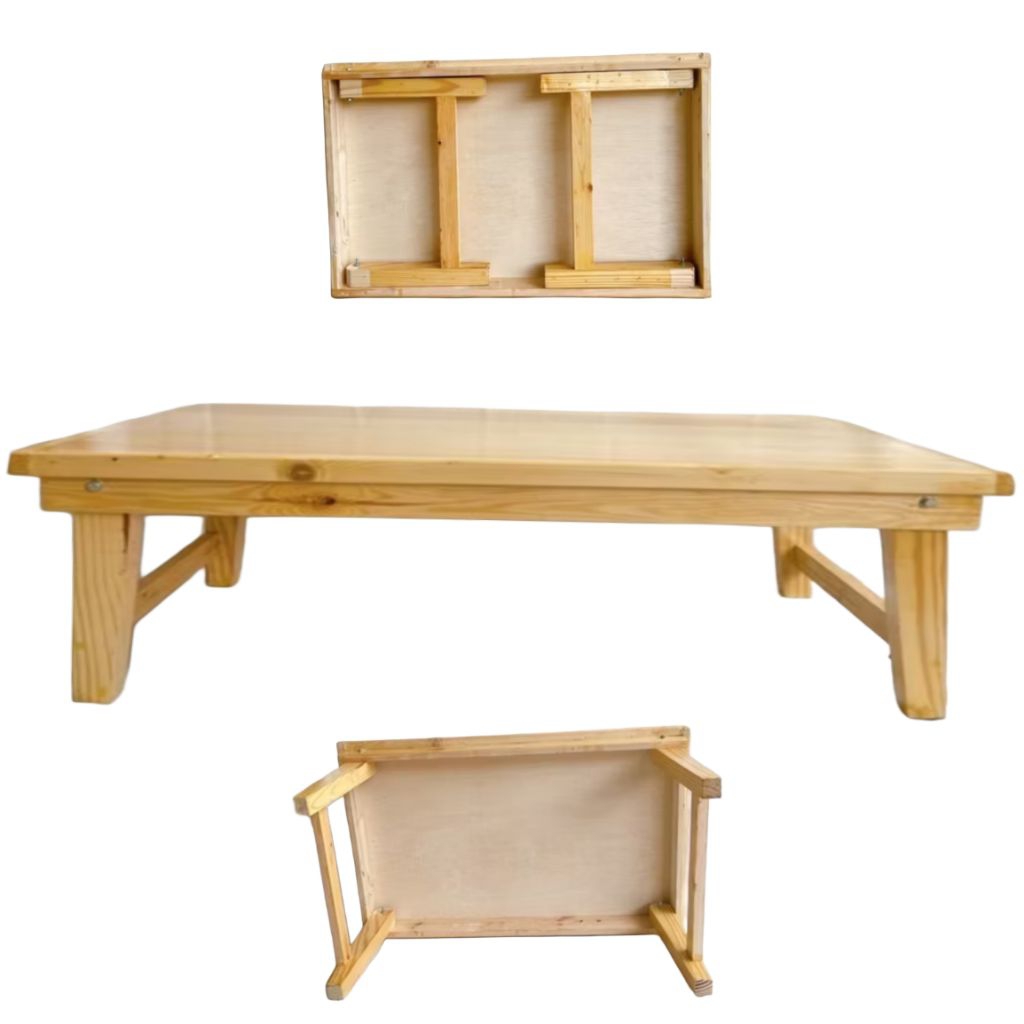 Meja Lipat 80x50x30cm Meja Lipat Lesehan Kayu Jati Belanda