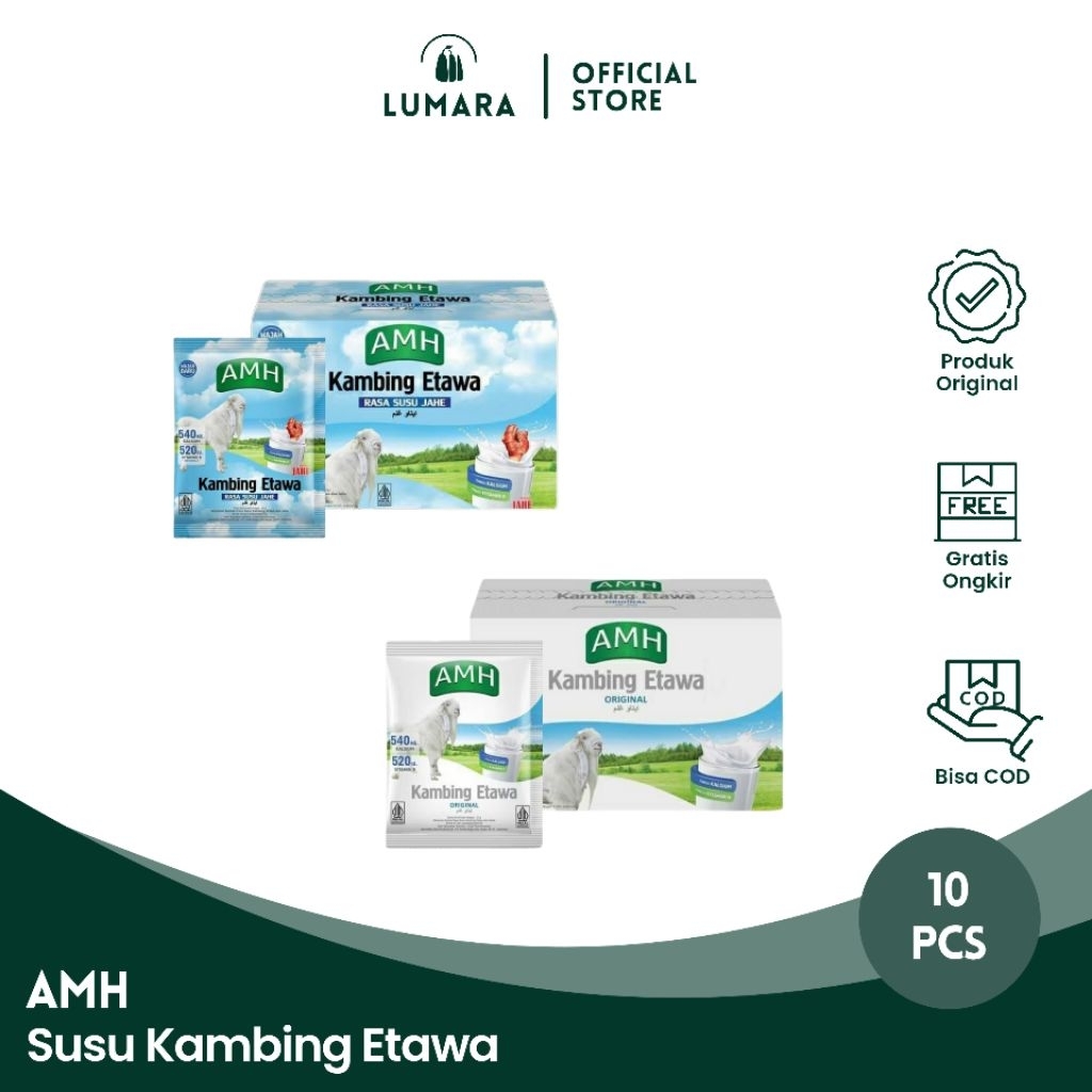 

AMH Susu Kambing Etawa Variant Susu Jahe Vanilla 1 box 10 pcs