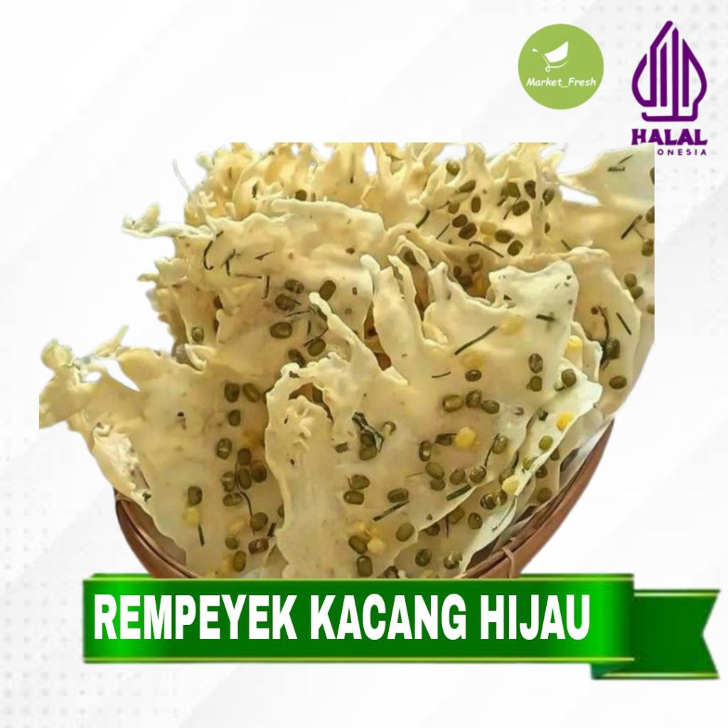 

Rempeyek Kacang Hijau Peyek Kacang Hijau Peyek Kacang ijo Gurih Renyah Netto 250 Gram