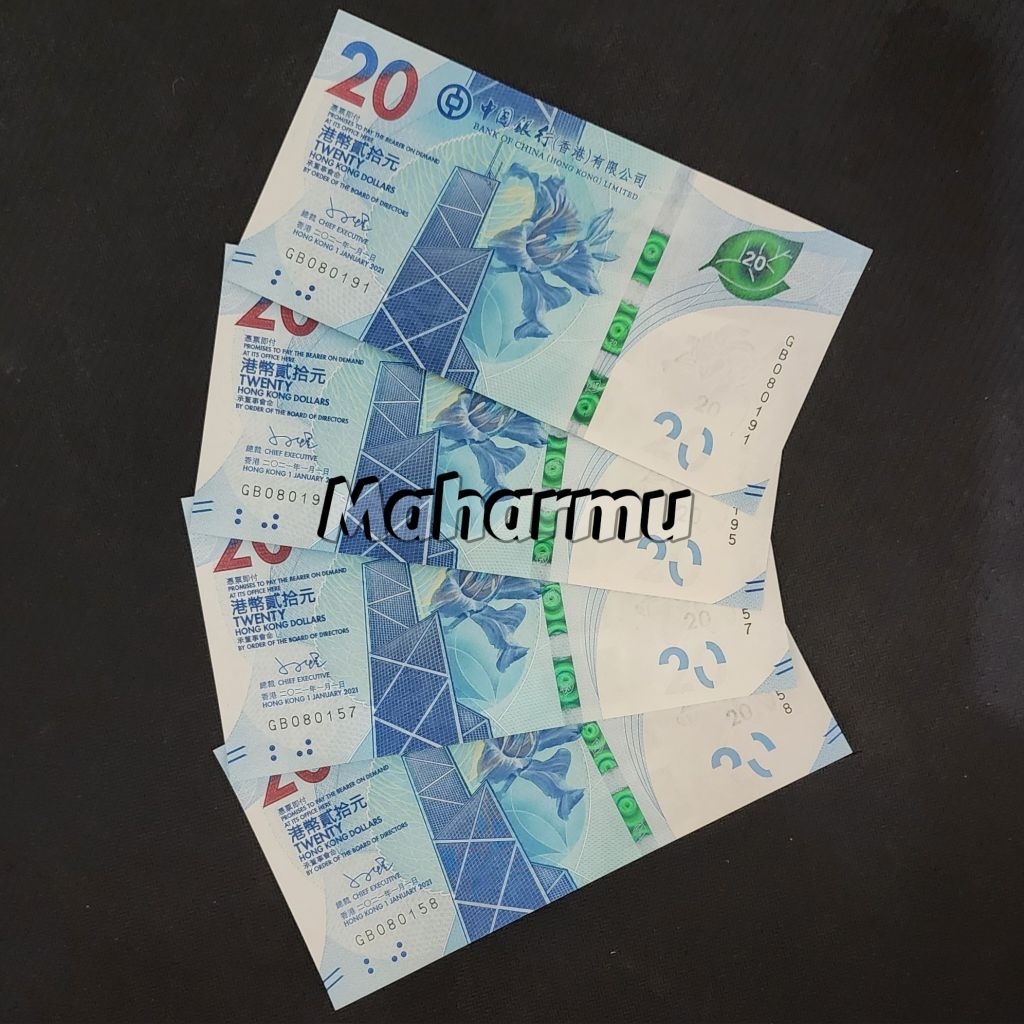 Hongkong Dolar Uang Asing Kuno 20 Dolar New Series