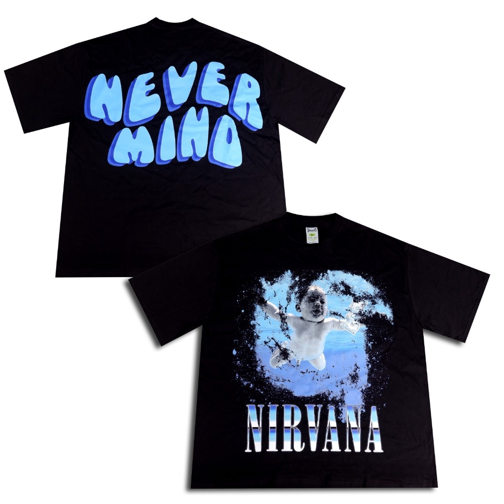 Nirvana Never Mind Baby Music Band T-shirt Bootleg Vintage Oversize