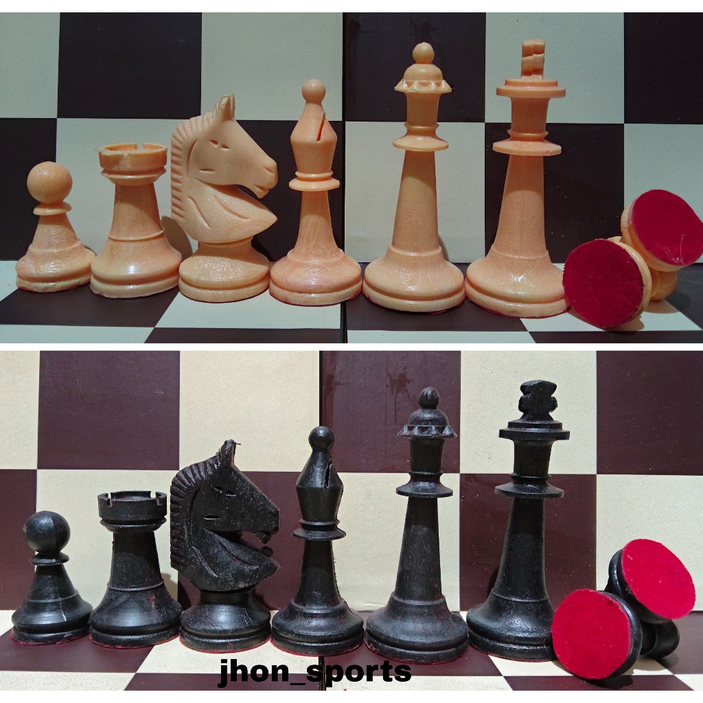 Bidak Catur Plastik Motif Kayu Premium Quality