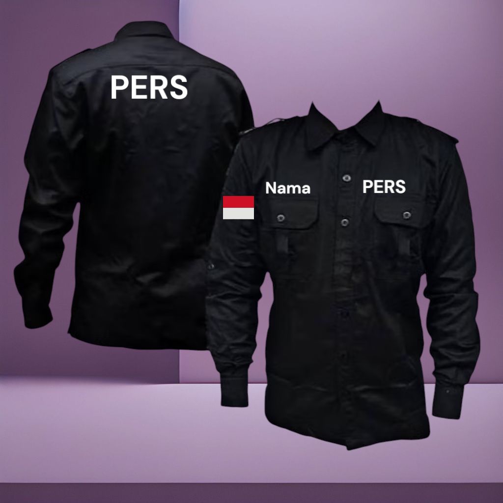 kemeja kerja baju pdh pdl seragam kerja pers free bordir nama