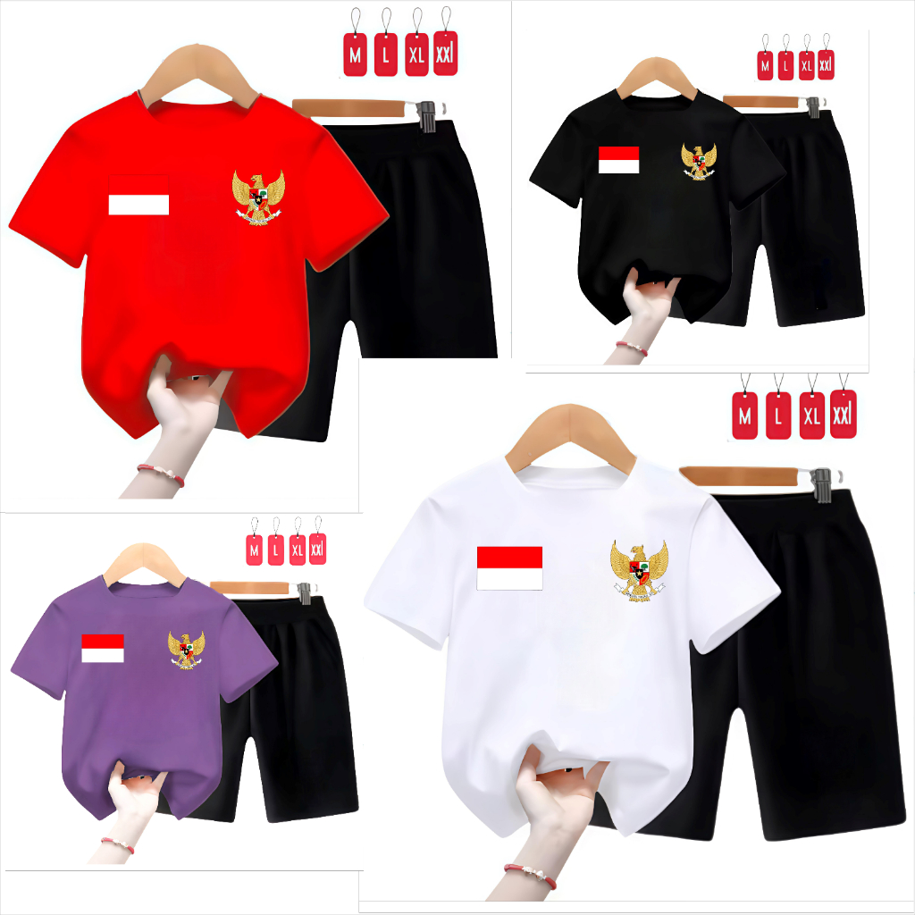 Setelan Anak Motif GARUDA/Kaos Anak Perempuan/Kaos Anak Laki-Laki/Kaos Anak/Setelan Anak Terbaru
