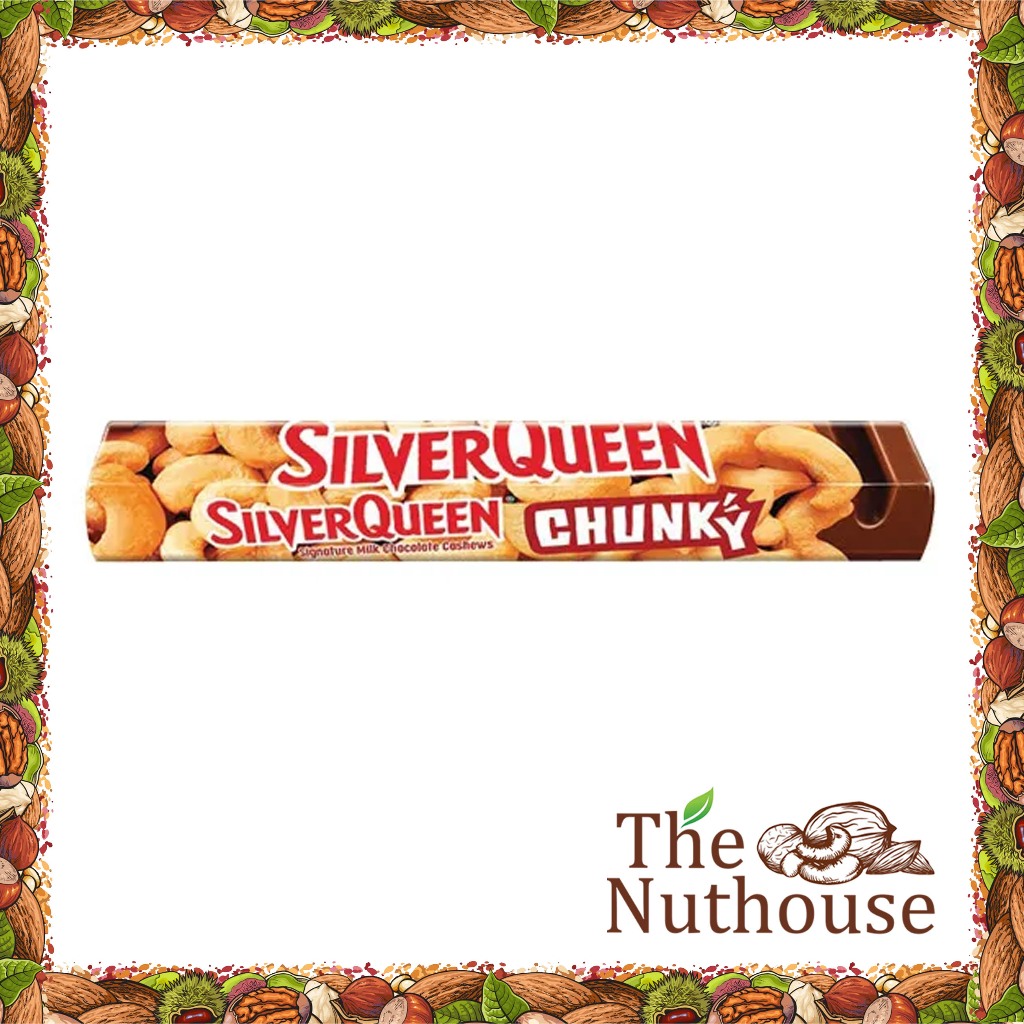 

SilverQueen Chunky Bar 85gr [Varian = Cashew , White , Almond , Orange Peel , Dark Chocolate]