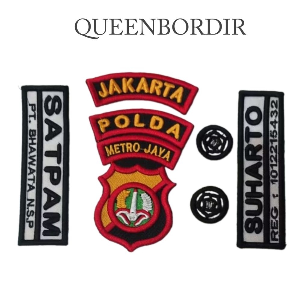 ATRIBUT SATPAM TIMBUL BISA REQUEST POLDA DAN LOKASI