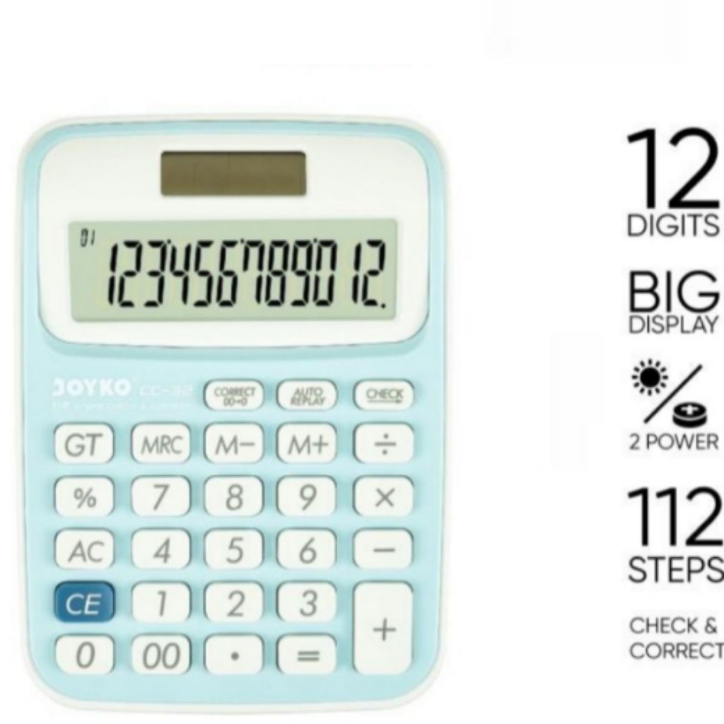 

Blue Colour Calculator 12 Digits Check Kalkulator Biru Correct