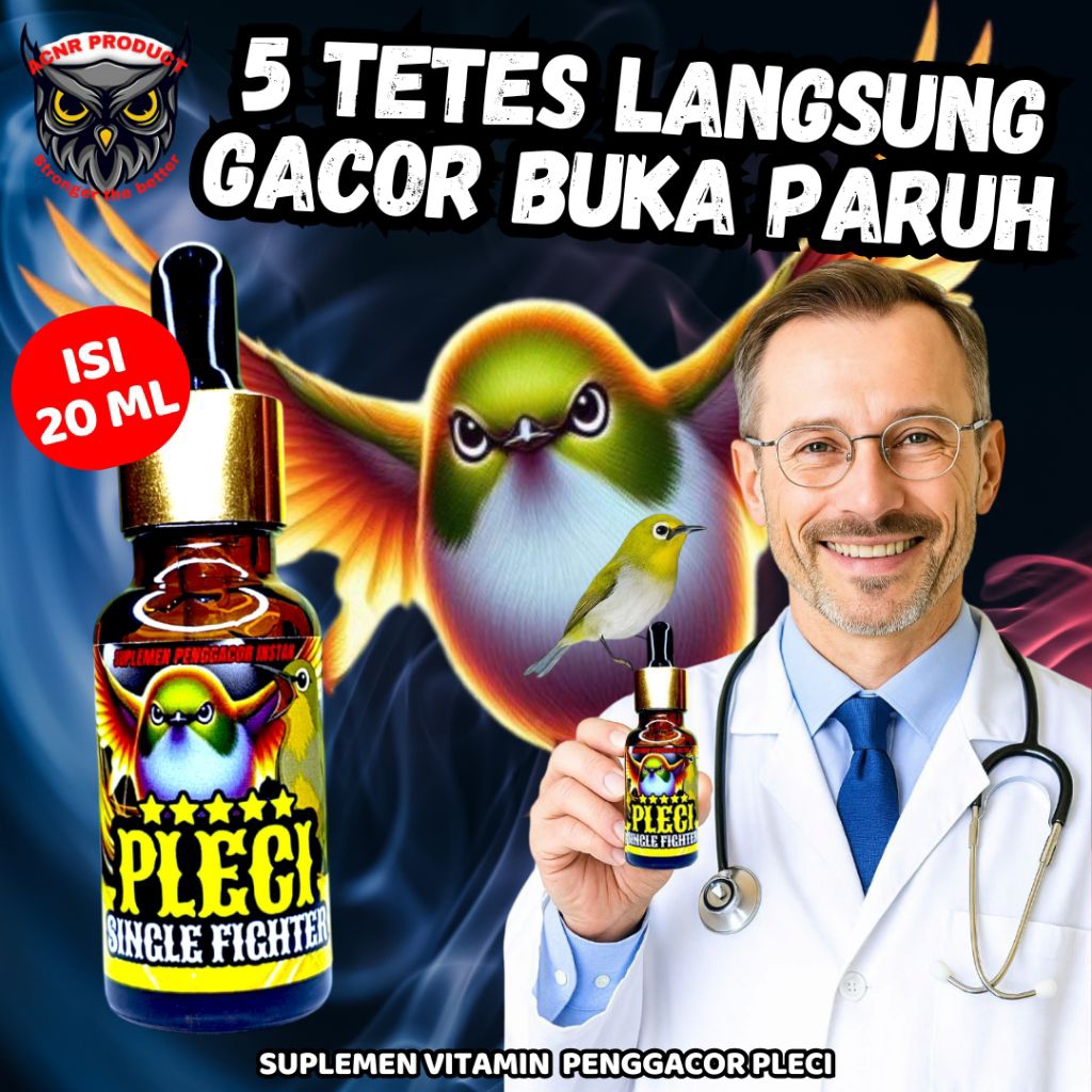 VITAMIN PENGGACOR PLECI PLECI SINGLE FIGHTER VITAMIN BURUNG PLECI BUKA PARUH PENGGACOR PLECI