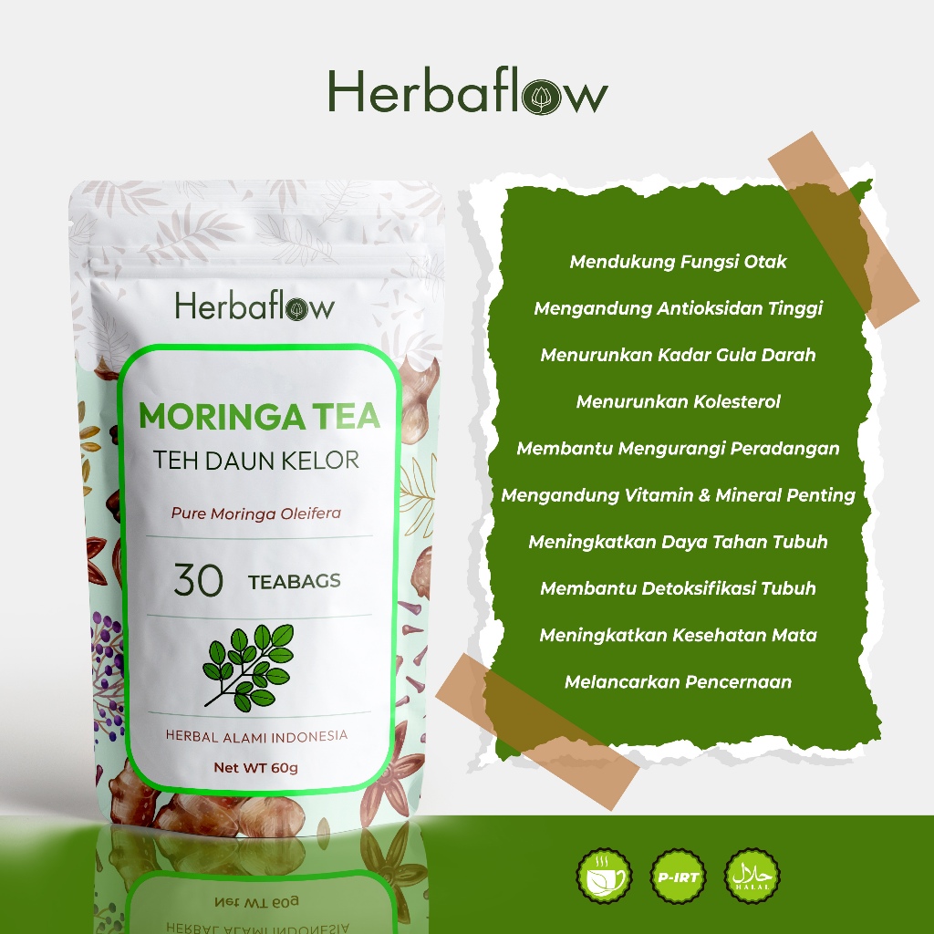 

Herbaflow - Moringa Tea Teh Daun Kelor