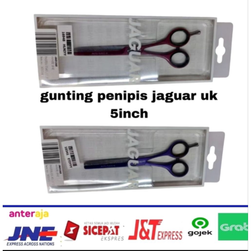 Jaguar gunting rambut penipis seri pastel pluss 40 ukuran 5inch/gunting rambut penipis jaguar soling