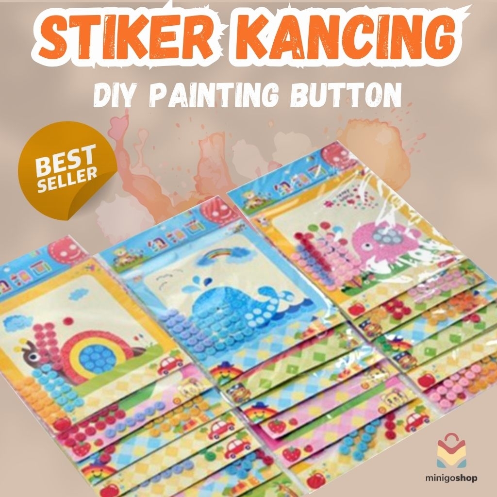 STIKER KANCING | STIKER MAINAN | STIKER MAINAN ANAK | DIY PAINTING BUTTON | MAINAN ANAK DIY