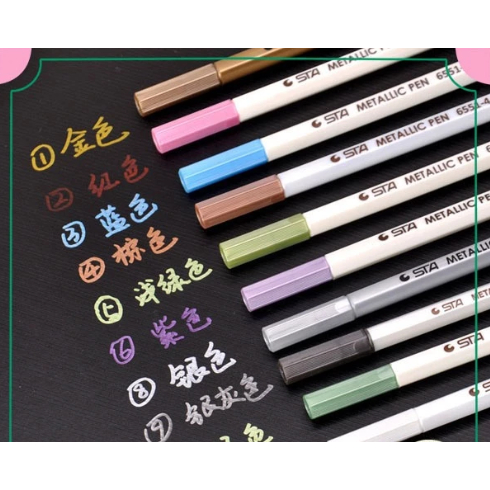 

Pulpen Aesthetic Warna Warni Spidol Metallic Pen MK1546
