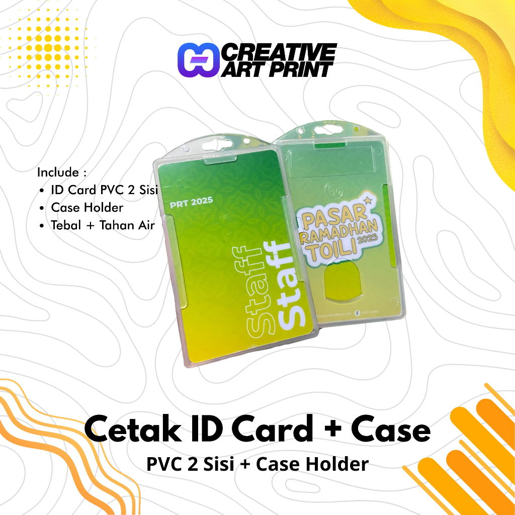 

Cetak ID Card Name Tag 2 Sisi + Case Holder