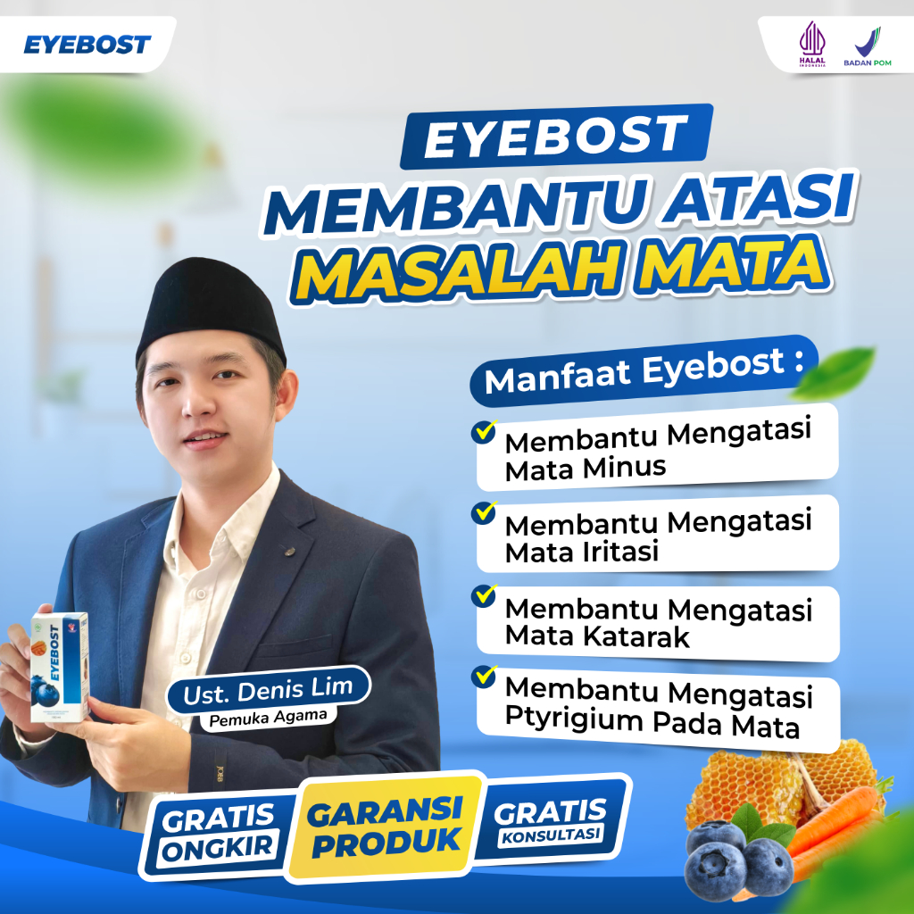 Eyebost Suplemen Mata Madu Eyebost Obat Mata Merah Mengurangi Minus Iritasi Bengkak Gatal Belekan Le