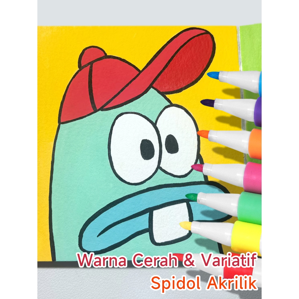 

SPIDOL AKRILIK 36 WARNA - Tahan Gores untuk Stainless Steel & Logam