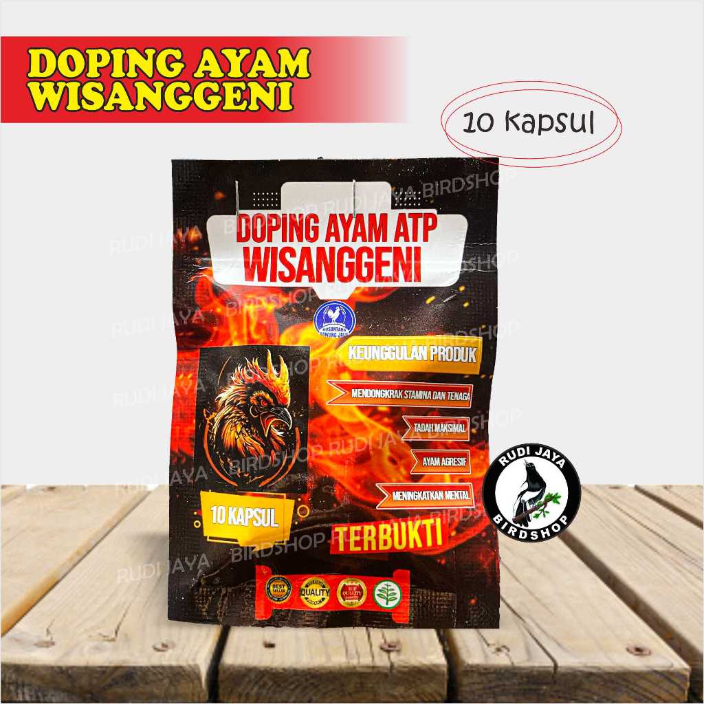 DOPING AYAM ATP WISANGGENI 1 SACHET SAWUNG JALU JAMU VITAMIN AYAM SEBELUM LAGA MENAMBAH STAMINA
