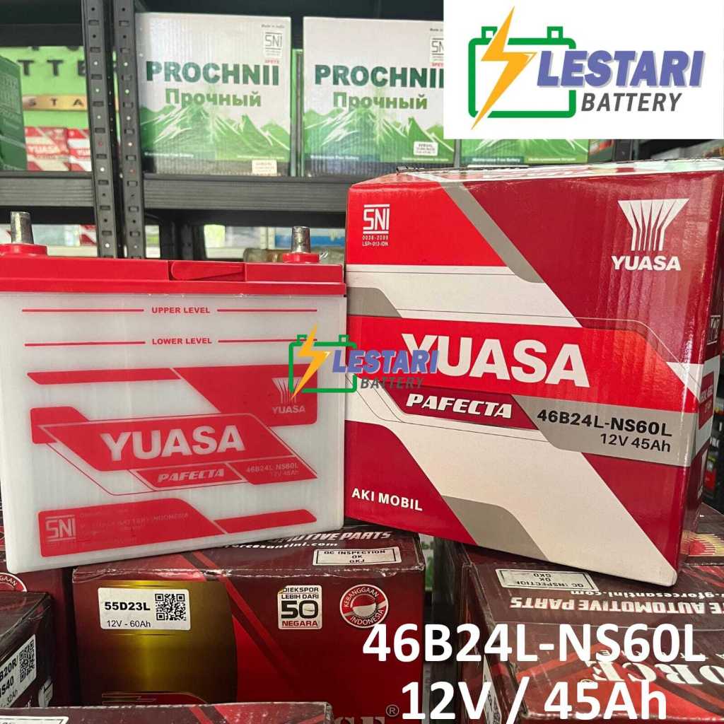 Aki Mobil Basah Yuasa 46B24L / NS60L / NS60 L / NS 60L