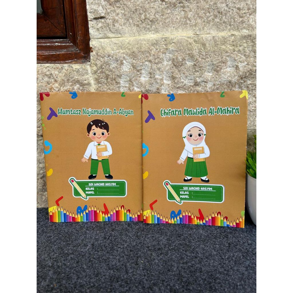 

LEMBAR SAMPUL COKLAT COSTUM GAMBAR NAMA DAN SEKOLAH