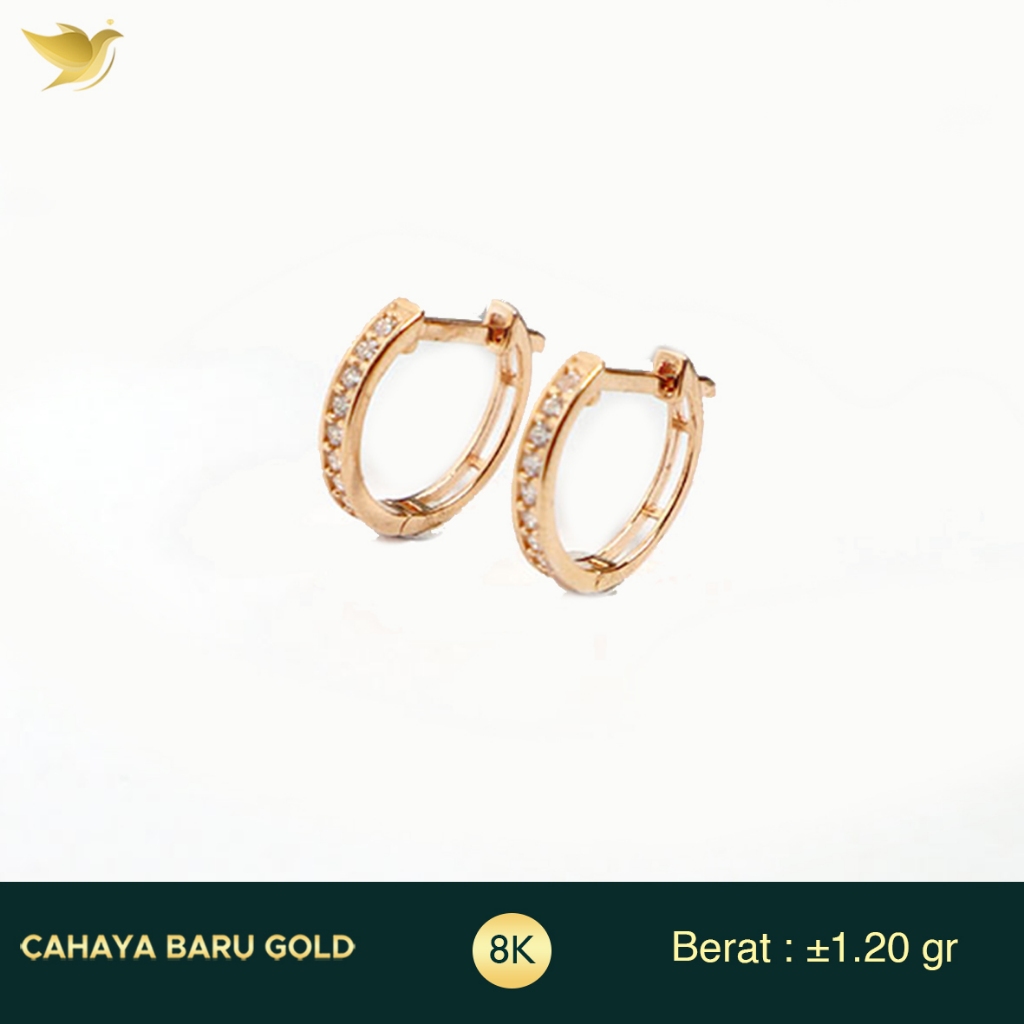 Anting Emas Jepit Listring 8K Cahaya Baru Depok