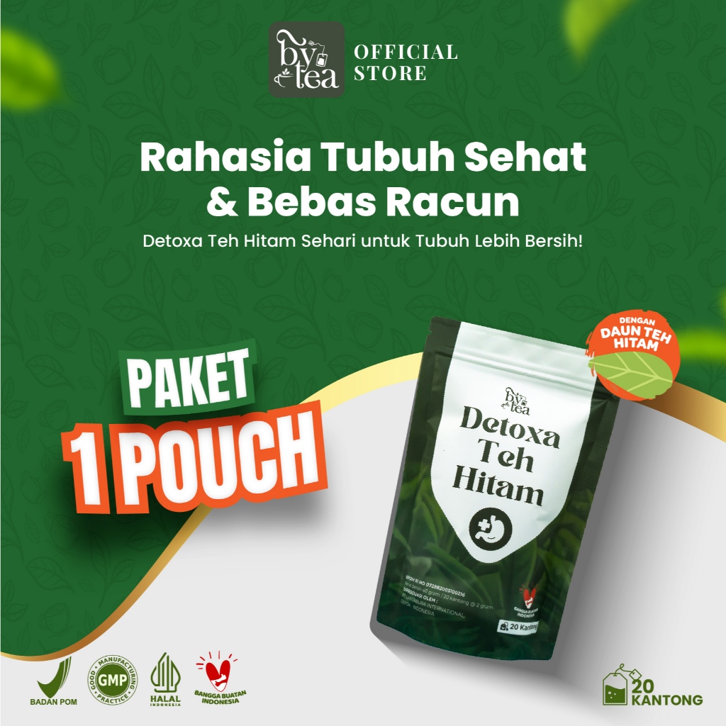 

Bytea - Detoxa Teh Hitam Detox Buang Racun Dalam Tubuh & Melancarkan Pencernaan