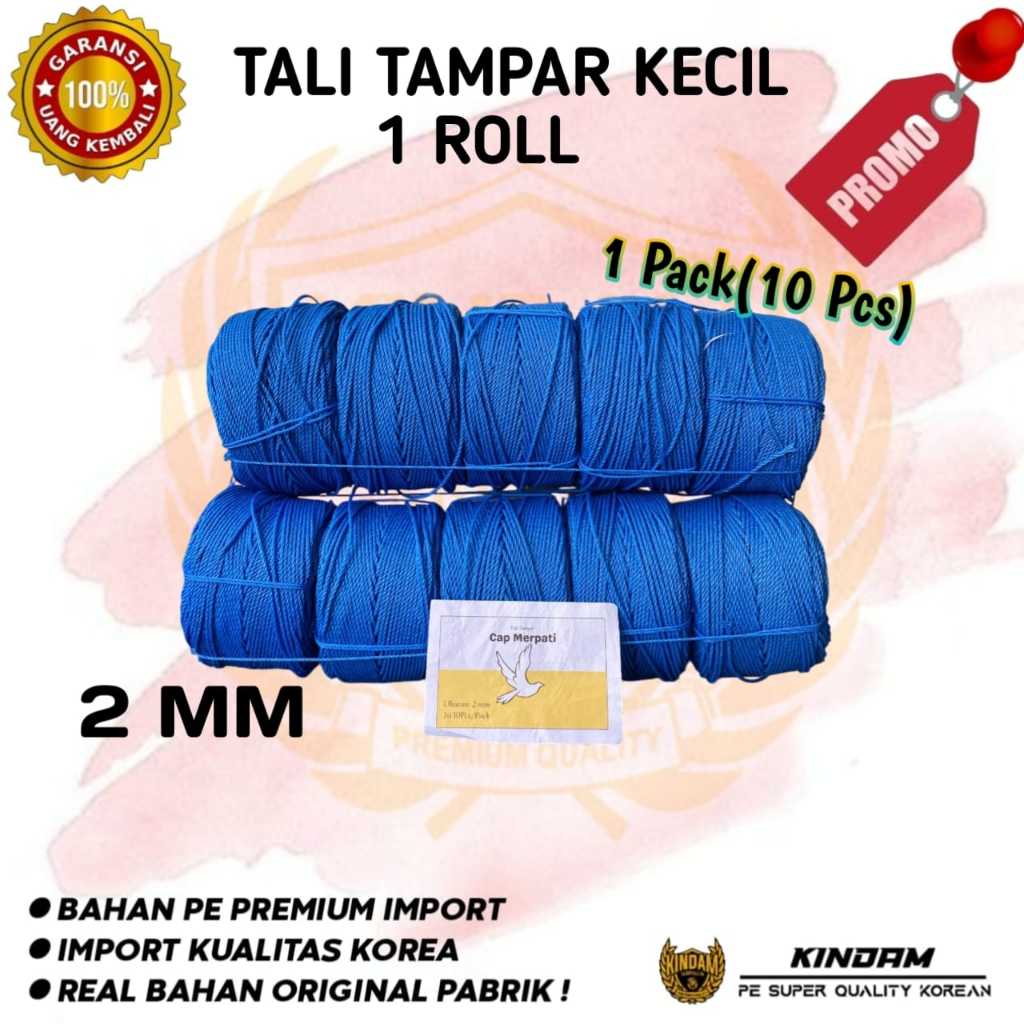 

TALI TAMPAR KECIL 1 ROLL UKURAN 2 MM KUAT DAN BERKUALITAS